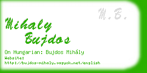 mihaly bujdos business card